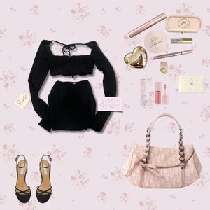 Cute rose detail 2 piece set ♡︎